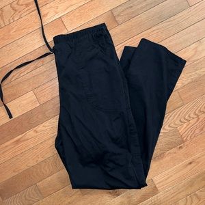 Black cargo scrub pants